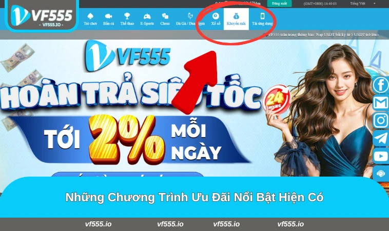 Tổng hợp ưu đãi mới nhất tại VF555