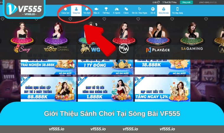 Giao diện sảnh chơi trực quan tại sòng bài