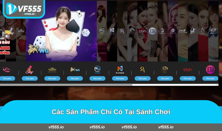 Các sản phẩm trò chơi đa dạng tại sòng bài