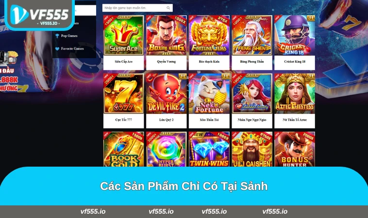 Các sản phẩm nổi bật tại VF555